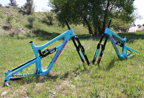 santacruz nomad 3 carbone fuschia bleu 2014 vivid pike autocollants couleurs