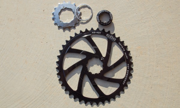 A2PAKIT42 kit conversion 40 42 dents A2Z pour cassette Shimano transmission 1x10 couronne pas cher noir